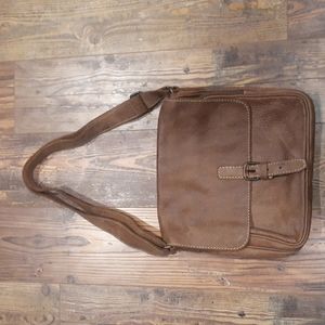 Roots Messenger Bag - Brown leather